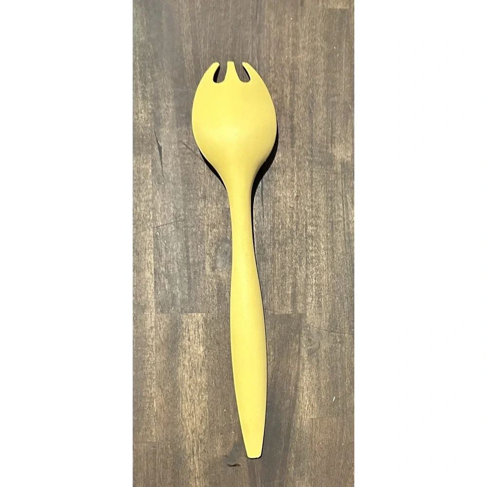 Tupperware Spork Spoon Fork Harvest Gold Serving Kitchen Cooking Utensil Vintage